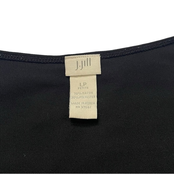 J. Jill Classic Black Jersey Midi Dress sz LP - Picture 3 of 10